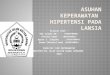 Seminar Keperawatan Gerontik Hipertensi Pada Lansia