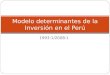 Modelo determinantes de la Inversión en el Perú