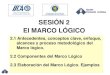 Sesion 2 Marco Logico