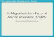 Null hypothesis for a Factorial ANOVA