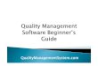 Quality management software beginners guide