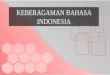 Keberagaman bahasa indonesia