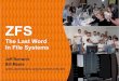ZFS: The Last Word in Filesystems