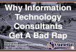 Why Information Technology Consultants Get A Bad Rap (Slides)