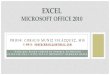 Microsoft Excel 2010 - Prof@. Coralis Muniz
