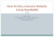 How To Cite a Generic Website Using NoodleBib
