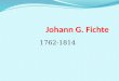 Johann Fichte - presentazione schematica del pensiero
