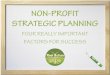 Non profit strategic-planning: Four really important factors for success