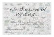 For the Love of Writing: Blog Presentation