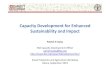 Capacity Development for Enhanced Sustainability and Impact