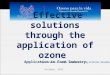 Effective solutions through the application of ozone