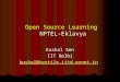 Open Source Learning & NPTEL - Eklavya