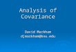 Analysis of covariance