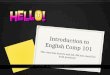 Introduction to english comp 101