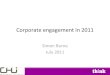 Corporate Engagement in 2011
