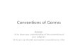 Assignment 13   conventions of genres