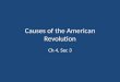 Causes of revolutionary war 1