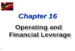 Operating and Financial Leverage