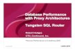 Database  Performance With  Proxy  Architectures