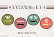 Автосалоны в Нижнем Новгороде и социальных сетях (август сентябрь 2014)
