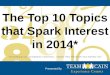 The Top 10 Topics that Spark Interest in 2014