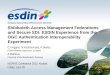 Shibboleth Access Management Federations and Secure SDI: ESDIN Experience