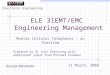 Electronic Engineering George Alexander ELE 31EMT/EMC
