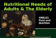 XNB151 Week 12 Adults & the elderly