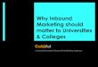 Why Inbound Marketing should matter to Universities