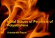Initial stages of pyrolysis of polyethylene