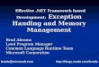 CLR Exception Handing And Memory Management
