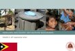 EASAN Country  Sharing : Sanitation Development in Timor Leste
