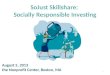 Socially Responsible Investing - SoJust Skillshare August 2013