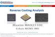 Maxim Integrated MAX21100 6-Axis MEMS IMU teardown reverse costing report published by Yole Developpement