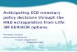Anticipating ECB monetary policy decisions through the RND extrapolation from Liffe 3M EURIBOR options