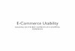 Usability Basics - For E-commerce sites (Feb 2012 Internal Presentation)