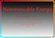 Notes nonrenewable energy