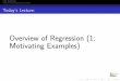 Regression Modelling Overview