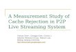 A Measurement Study of Cache Rejection in P2P Live Streaming System