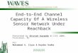 End to-end channel capacity of a wireless sensor network under reachback