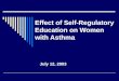Effect of self regulatory education on women with asthma- 2003(2)