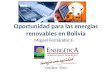 Oportunidad para las energias renovables en Bolivia