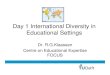 Day 1 international diversity in educationocw