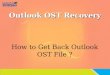 Outlook OST Recovery