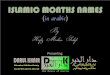 Islamic months names by hms