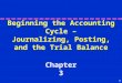 Accounting cycle to trial balance