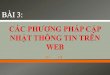 Chapter 3 cac phuong phap cap nhat thong tin tren web