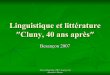 Hypertexte et lecture littéraire, Cluny, 40 ans après