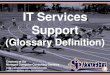 IT Services Support (Glossary Definition) (Slides)