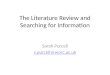 Literature Reviews and Searching